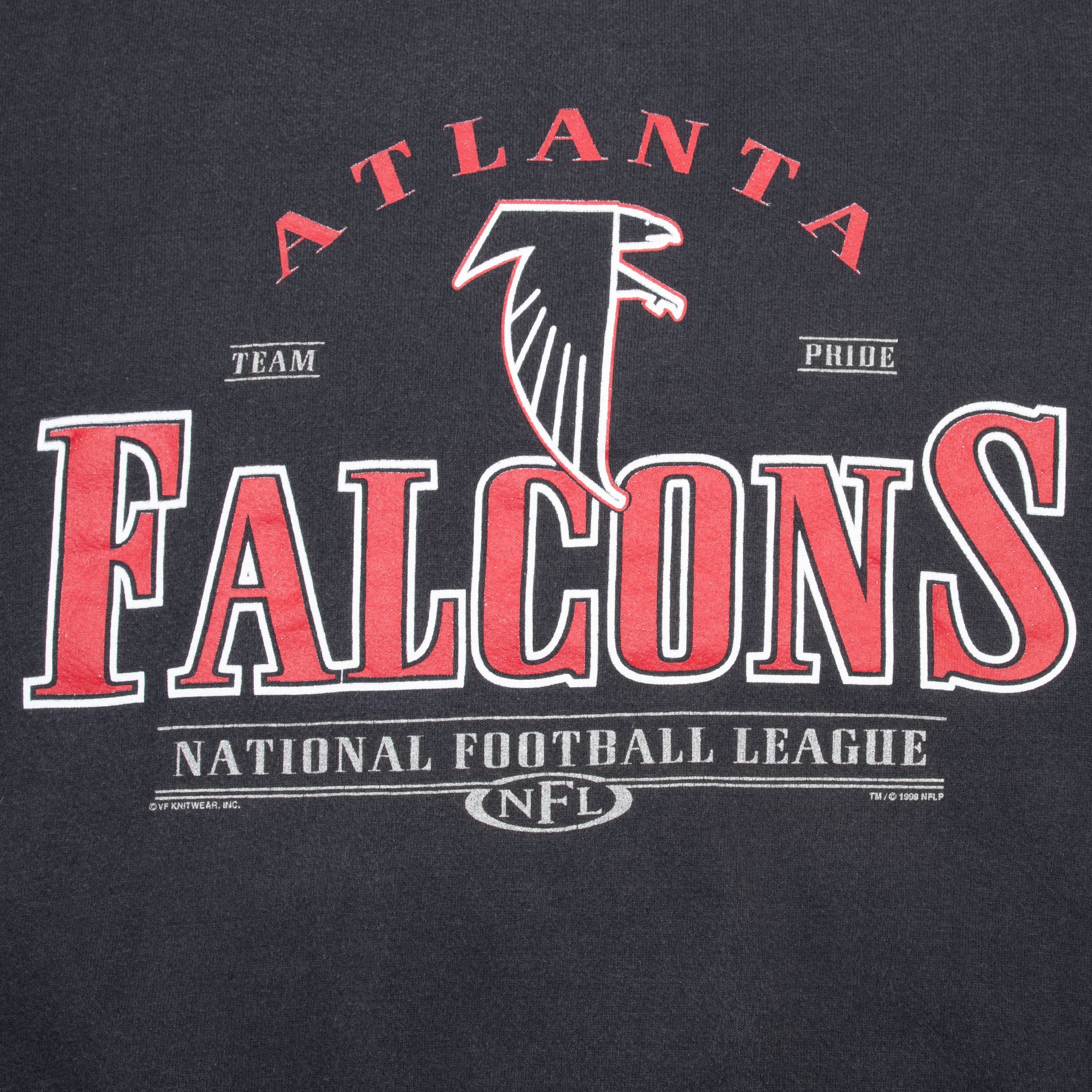 Vintage Nfl Atlanta Falcons 1998 Black Sweatshirt Size Medium