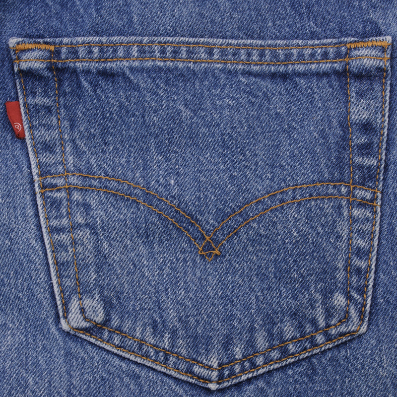 Beautiful Indigo Levis 501 Jeans 1980s Made in USA with Medium Wash  Size on tag 35X31 Actual Size 34X29 Back Button #524