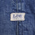 Vintage Lee Chore Lined Sanforized Denim Jacket With Corduroy Collar 1960S Size 48 Made In USA