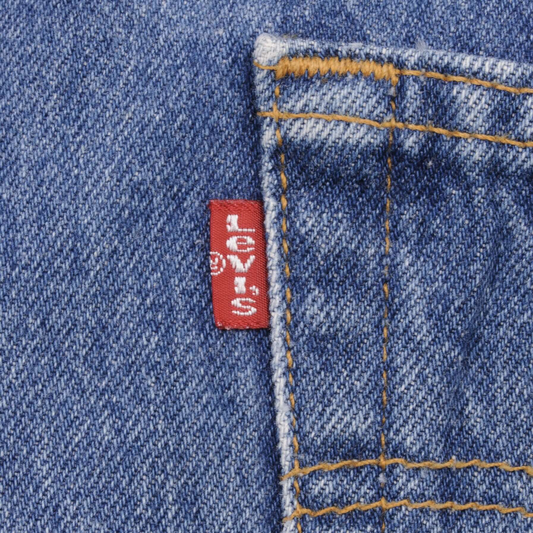 VINTAGE LEVIS 501 JEANS INDIGO 1990S SIZE W35 L32 MADE IN USA