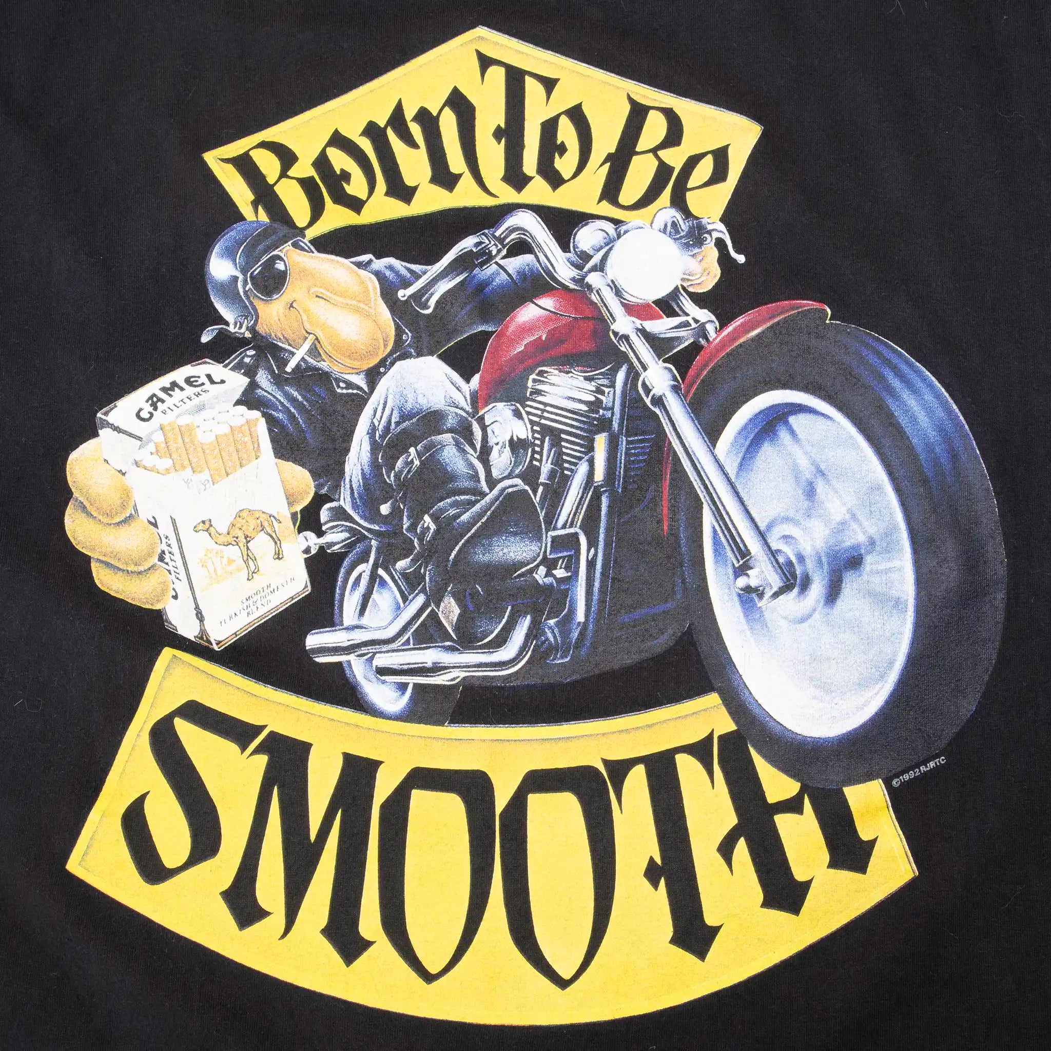 VINTAGE CAMEL BORN TO BE SMOOTH 1992 POCKET TEE SHIRT LARGE MADE IN USA