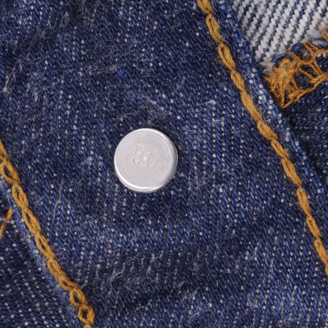 Beautiful Indigo Levis 501 1980S Jeans Made in USA with Dark Blue Wash  Size on tag 40x32 actual size 38x30  Back Button #501