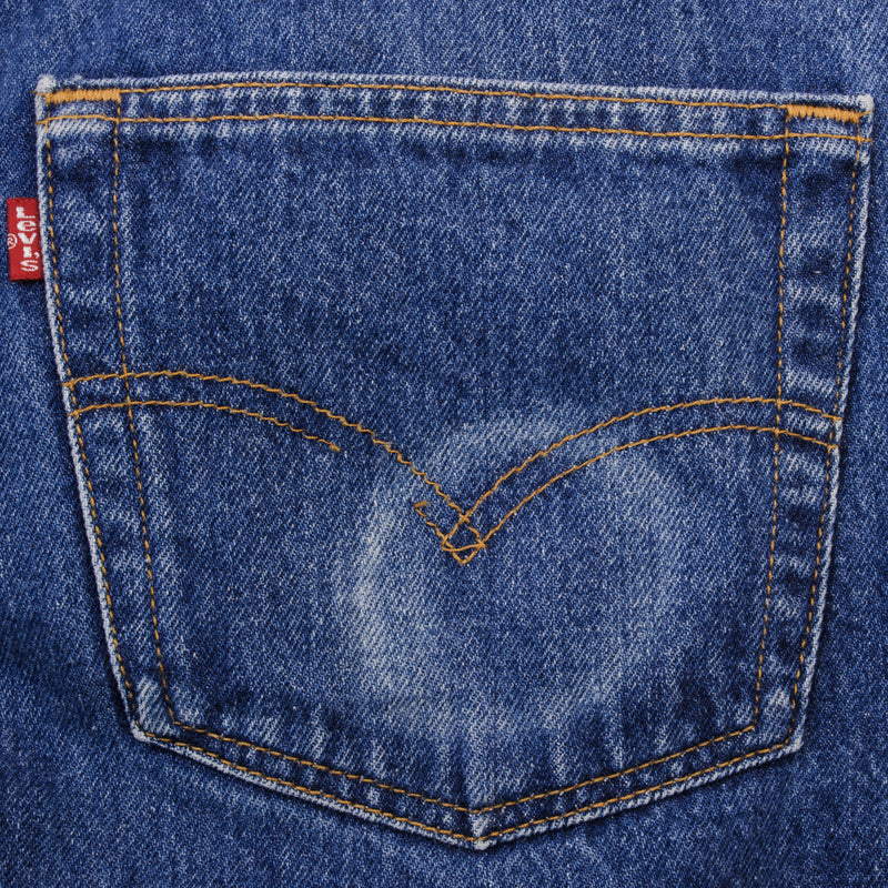 Beautiful Indigo Levis 501 Jeans 1990s Made in USA with Medium Dark Wash  Size on tag 38X34 Actual Size 37X32  Back Button #553