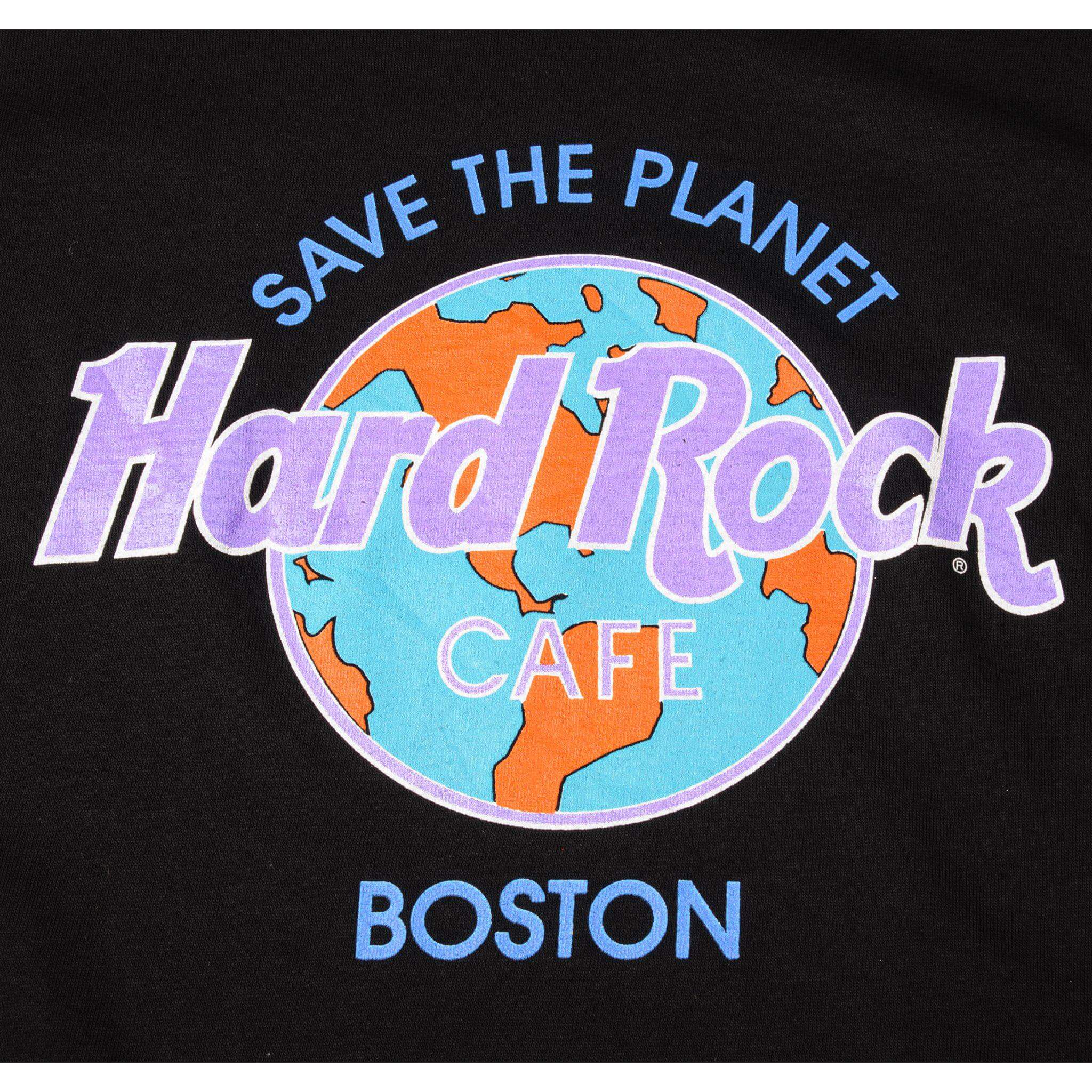 VINTAGE HARD ROCK CAFE SAVE THE PLANET BOSTON TEE SHIRT SIZE XL MADE IN USA