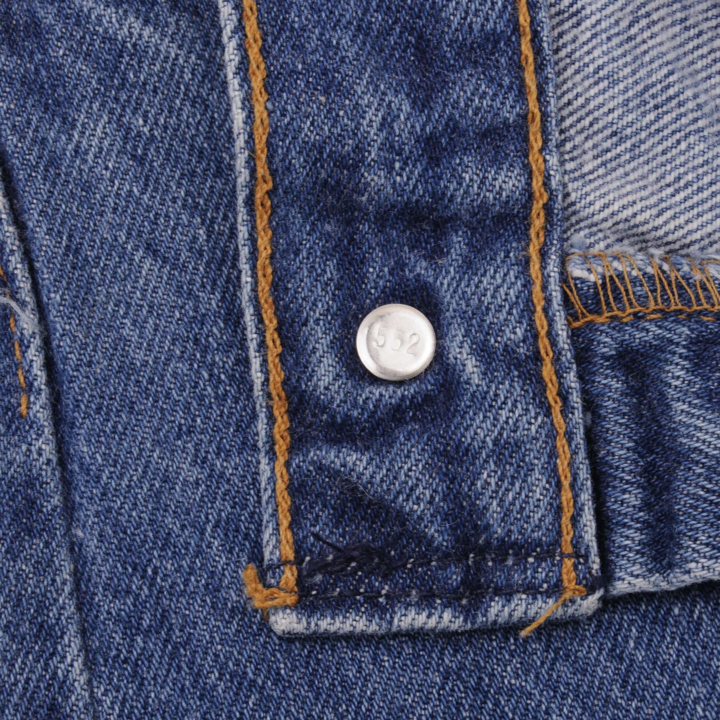 Beautiful Indigo Levis 501 Jeans 1990s Made in USA with Medium Dark Wash  Size on tag 35X32 Actual Size 34X29 Back Button #552