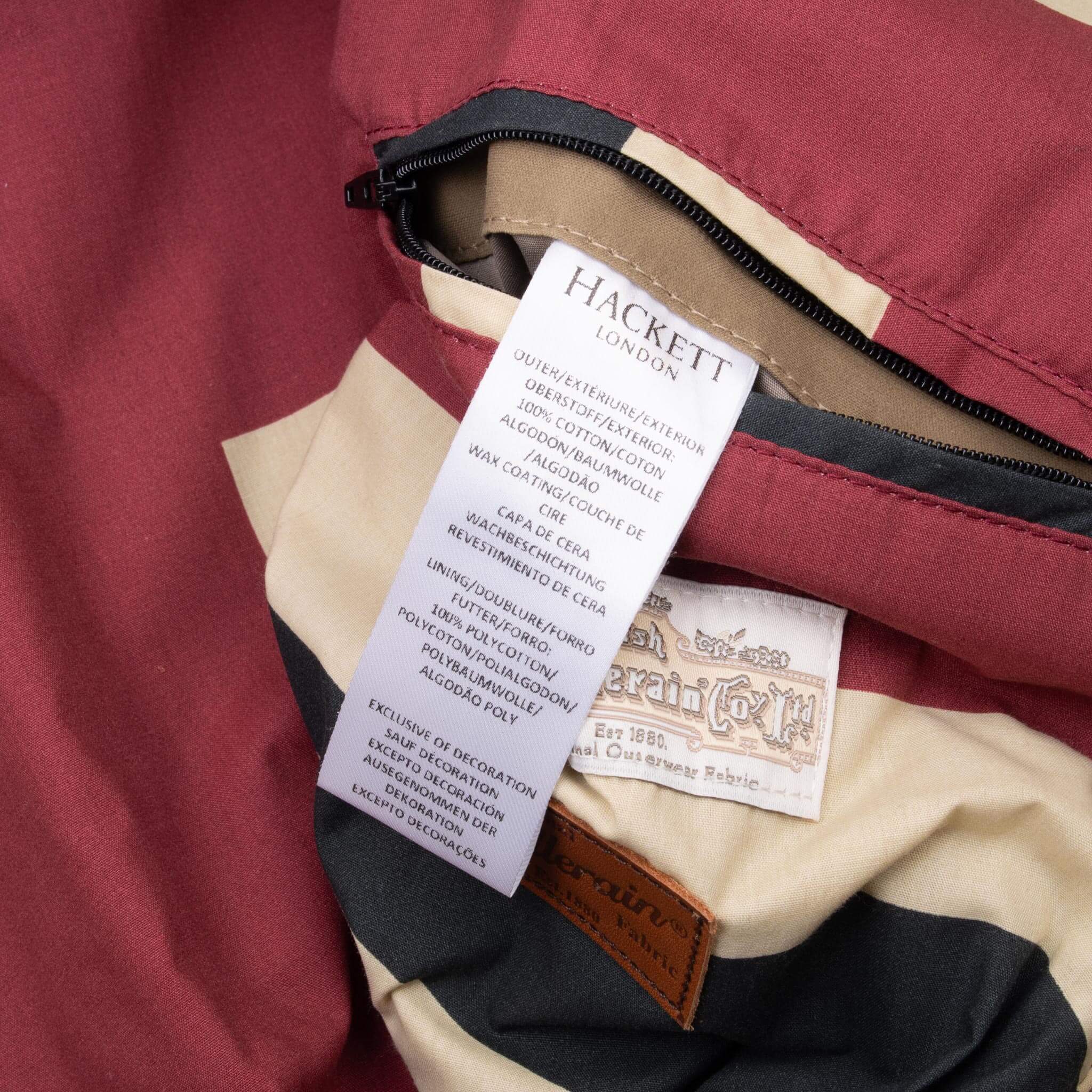 Vintage Hackett Beige Wax Jacket Size XL 1990S Made In England