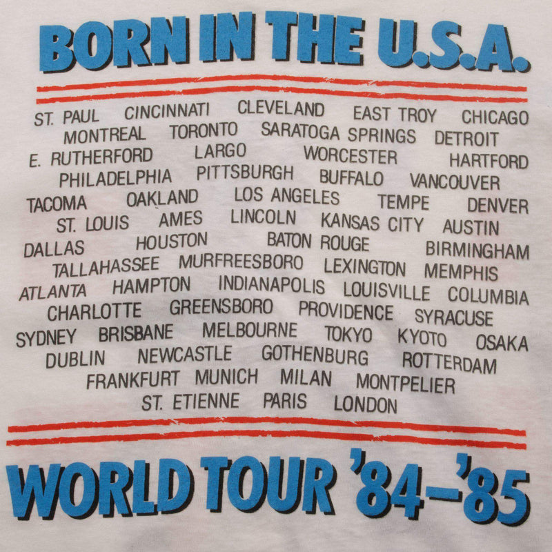 VINTAGE BRUCE SPRINGSTEEN TEE SHIRT SIZE MEDIUM BORN IN USA WORLD TOUR 1980s