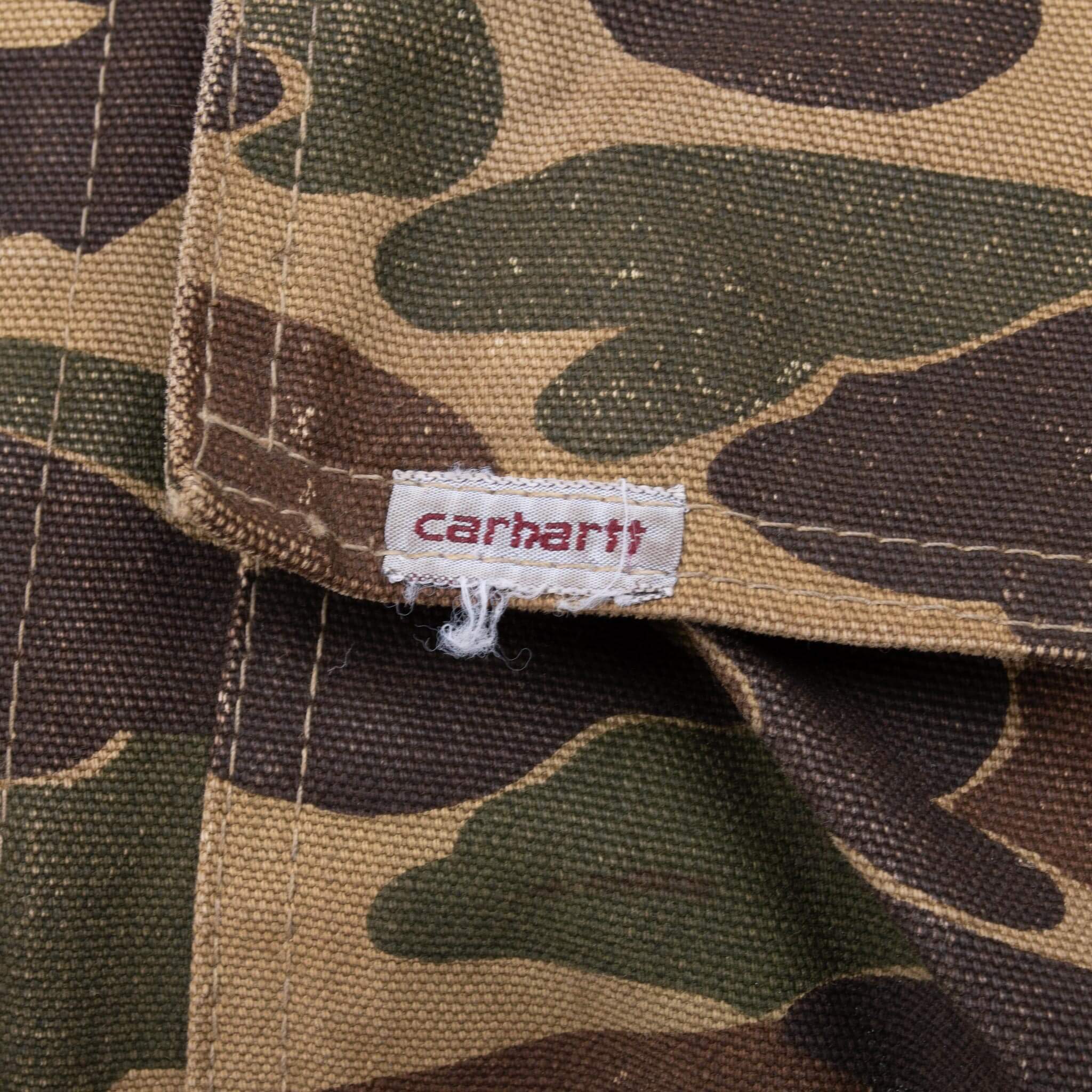 Vintage Carhartt Duck Camo Hunter Jacket Cu253 Size XL Union Made In Usa