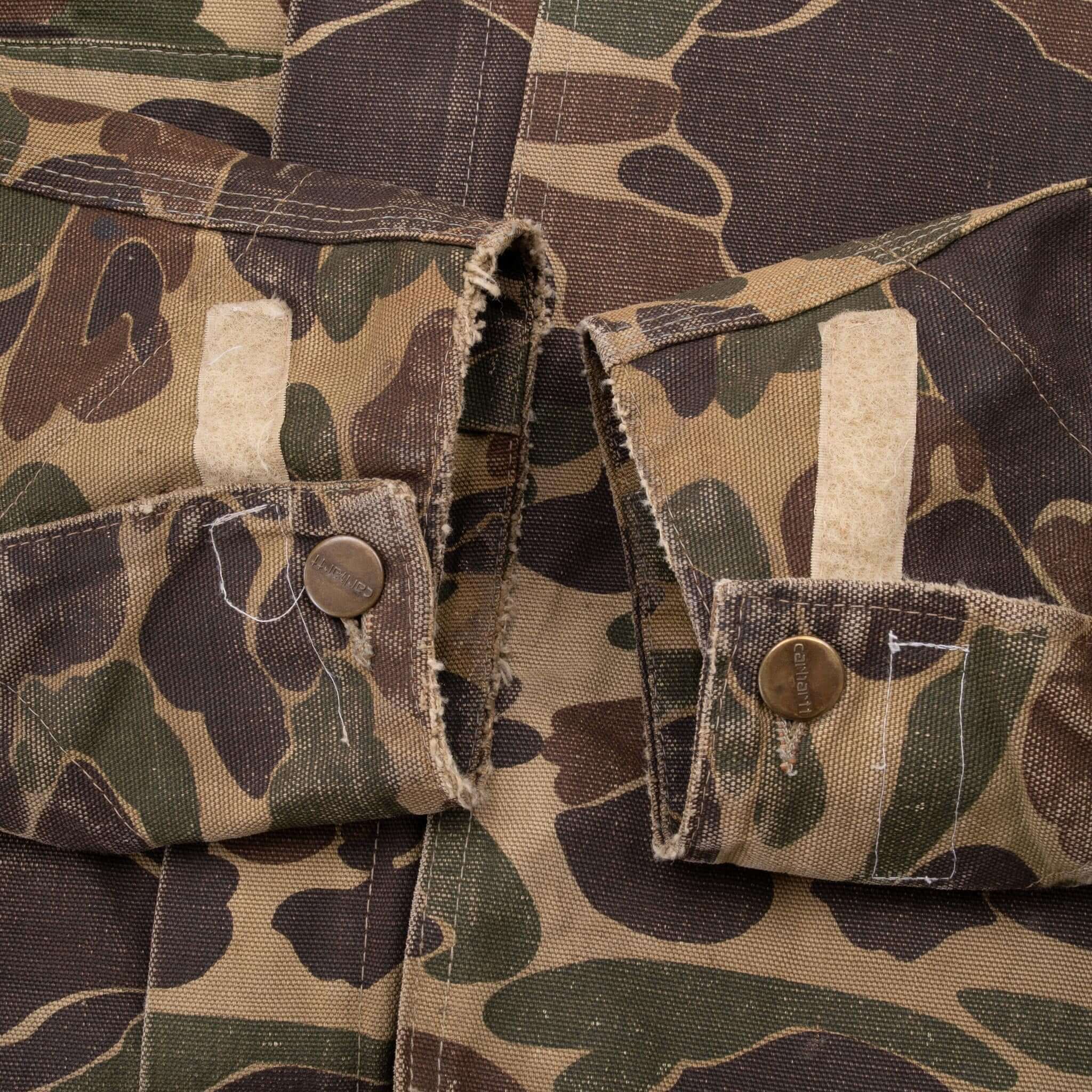 Vintage Carhartt Duck Camo Hunter Jacket Cu253 Size XL Union Made In Usa