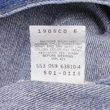 Beautiful Indigo Levis 501 Jeans 1980s Made in USA with Medium Wash.  Size on tag 35X30 Actual Size 33X29 Back Button #553