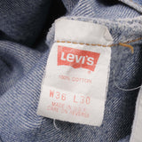 Beautiful Indigo Levis 501 Jeans 1980s Made in USA with Light Wash With Whiskers  Size on tag 36X30 Actual Size 36X30  Back Button #544