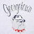 Close-up of Georgetown lettering and Hoyas bulldog graphic in navy, white, and red