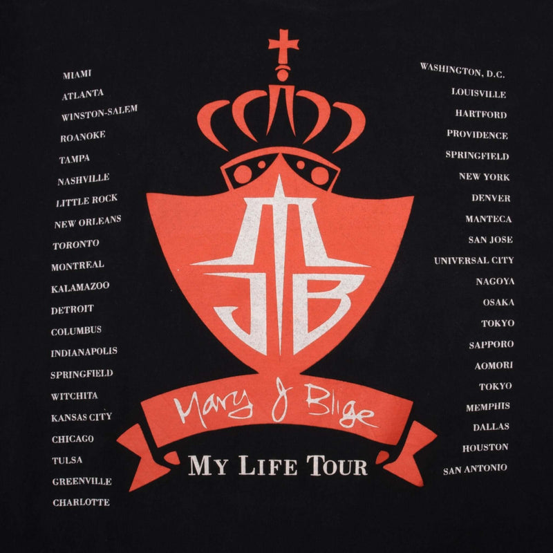 Vintage Mary J Blige My Life Tour 1995 Rap Tultex Tee Shirt Size Large