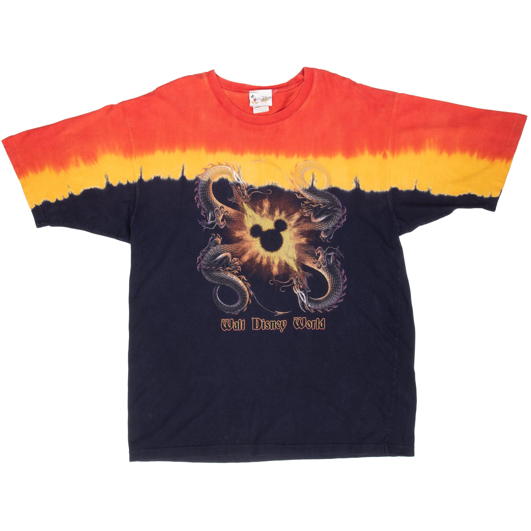 Vintage Walt Disney World Dragon Tie Dye Tee Shirt 2000S Size Medium