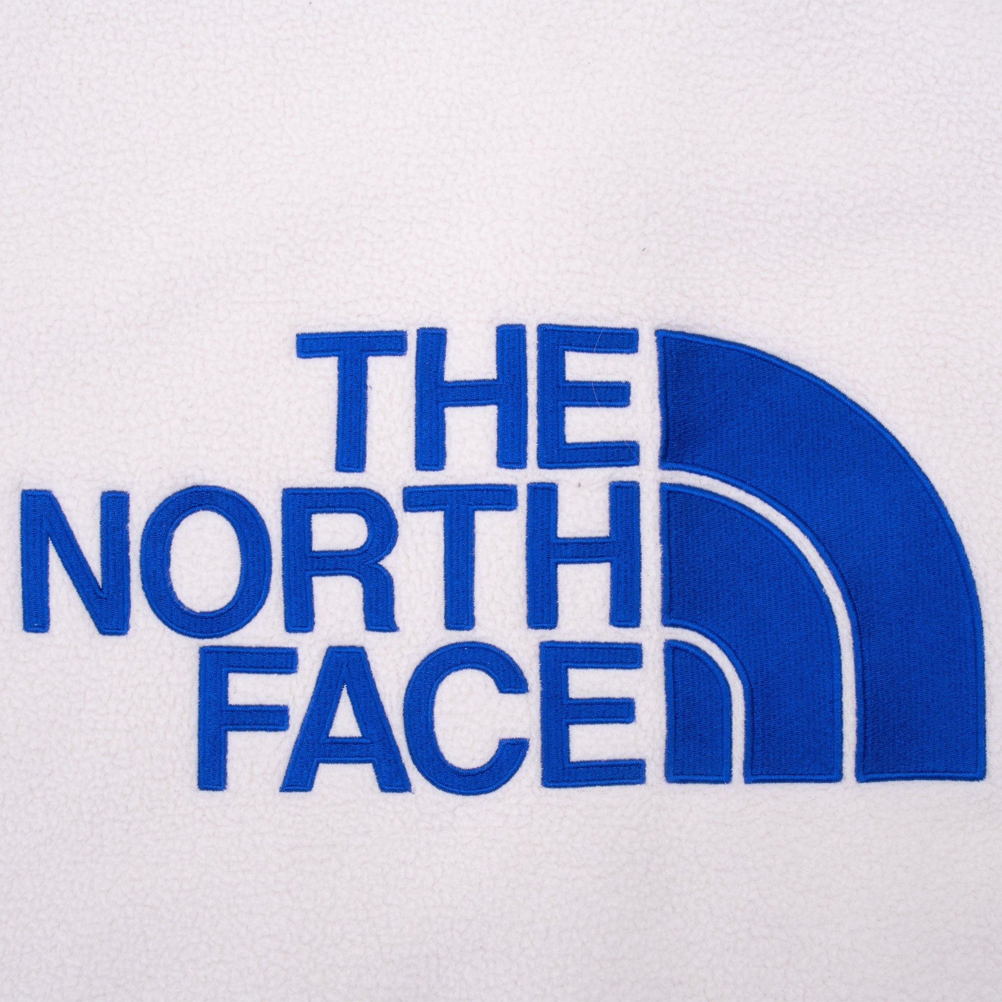 The North Face Color Block Full Zip White Soft Fleece Jacket Size Medium