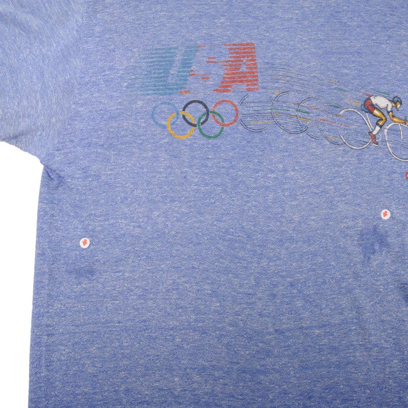Vintage Levis 1980s Olympics Tee Shirt Size Medium Made In USA With Single Stitch 