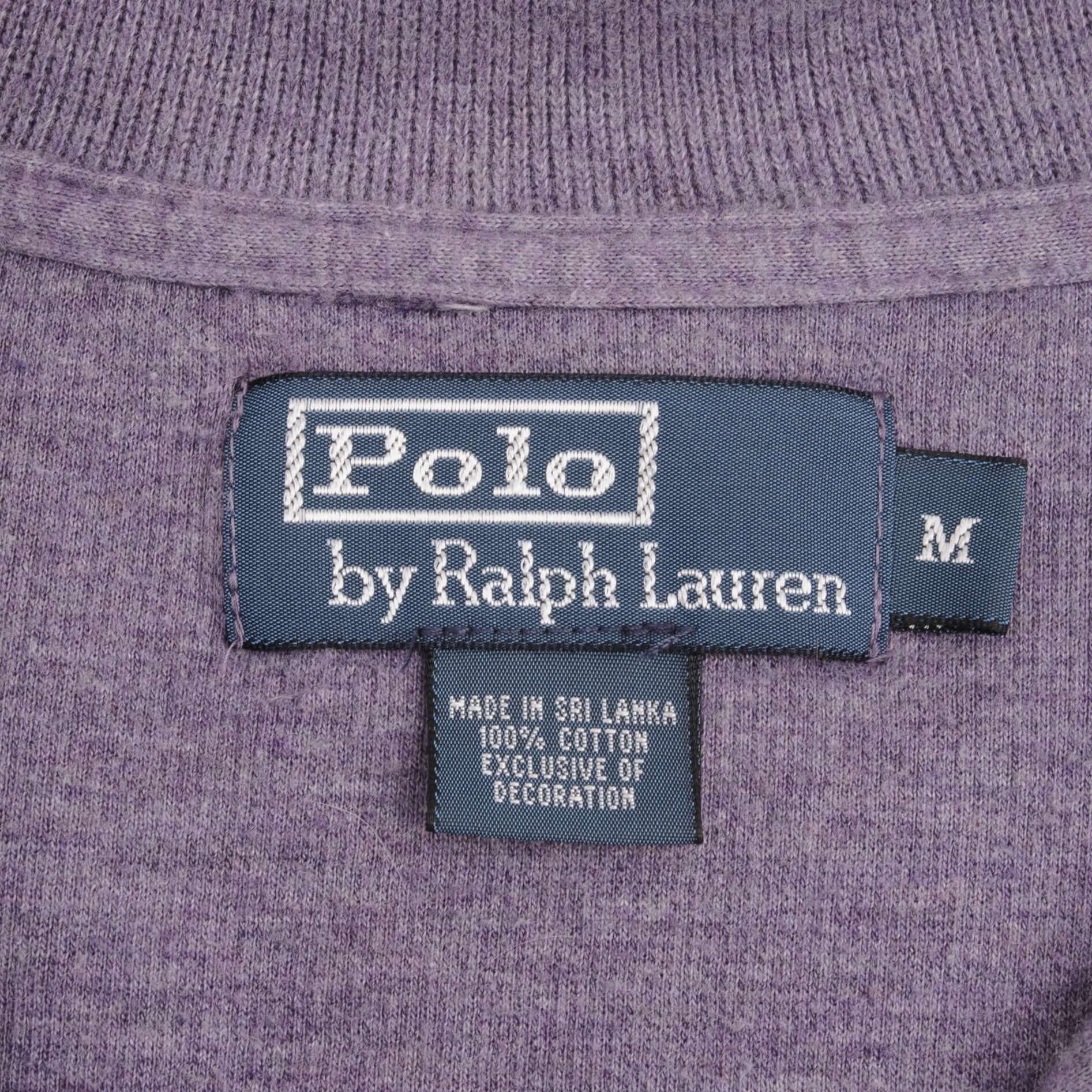 Vintage Polo Ralph Lauren Mauve Quarter Zip Sweatshirt Size Medium
