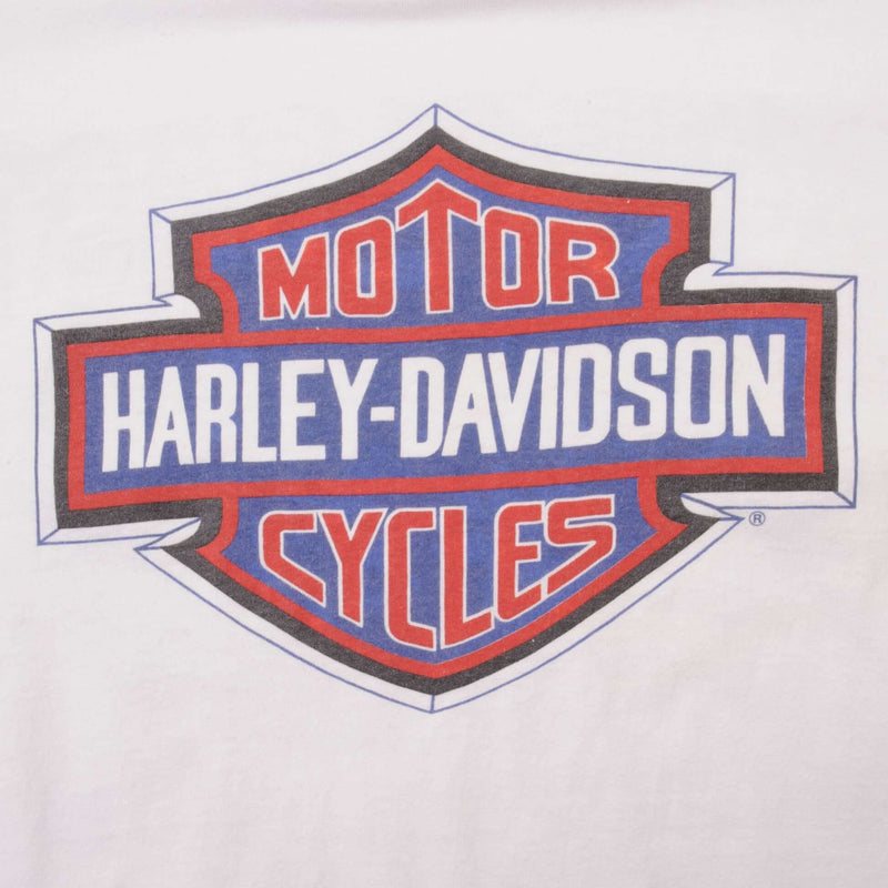 VINTAGE HARLEY DAVIDSON US FLAG TEE SHIRT 1990S LARGE MADE IN USA