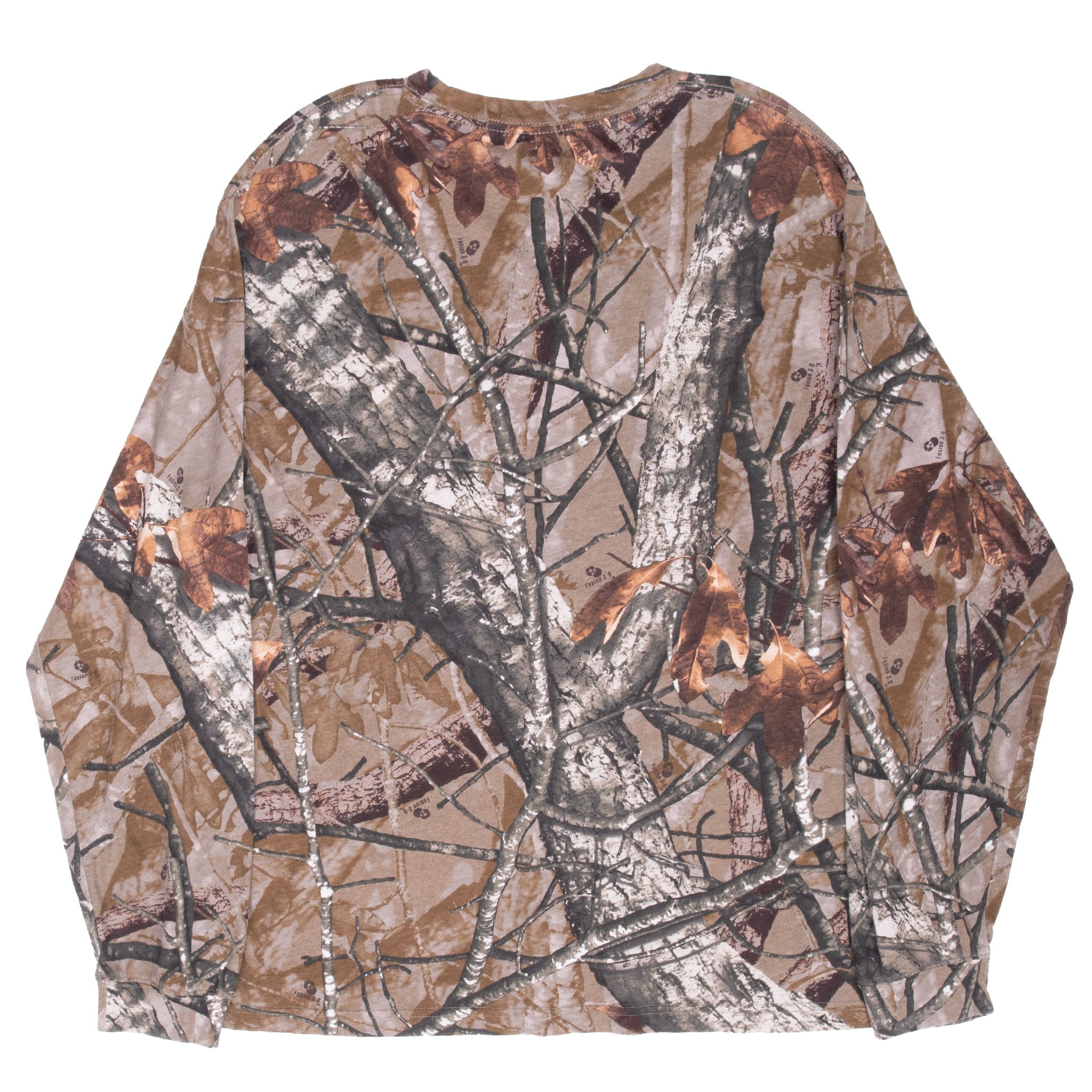 Vintage Hunting Fusion 3D Camo Long Sleeve Pocket Tee Shirt Size XL