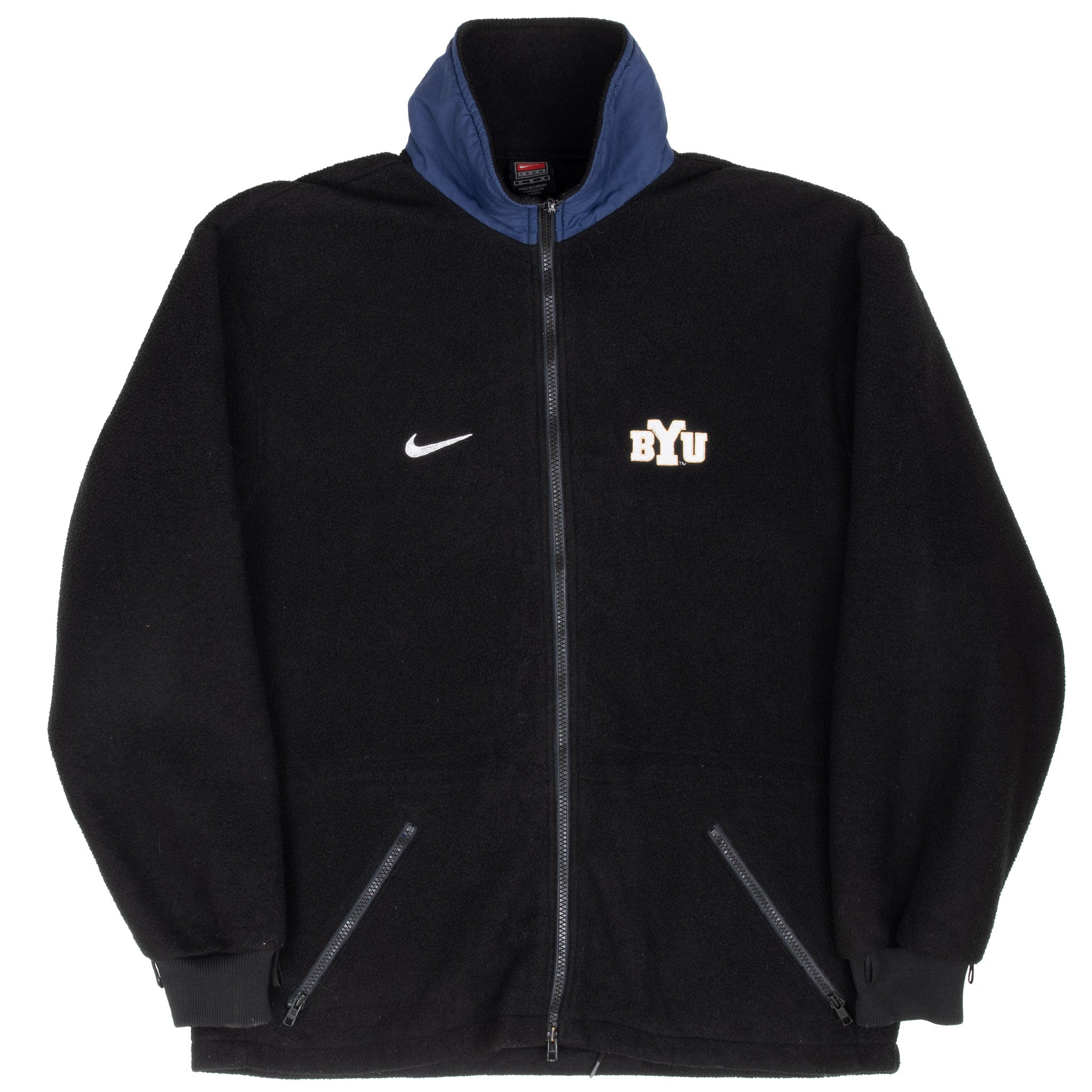 Vintage Nike Byu Brigham Young Fleece Jacket 1990S Size Medium