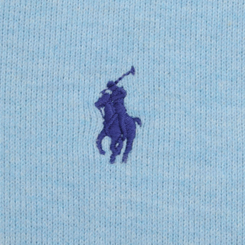 Vintage Polo Ralph Lauren Light Blue Quarter 1/4 Zip Sweatshirt Size Small 