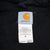Vintage Carhartt Navy Blue Hooded Active Jacket J130MDT 1990S Size Medium