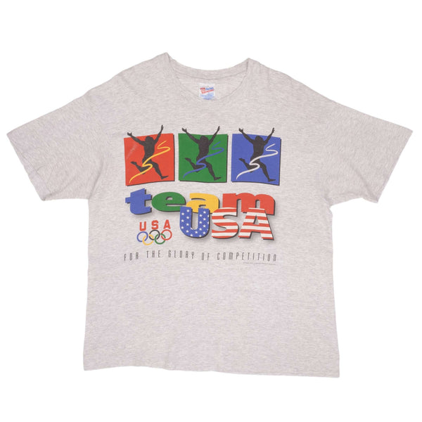 Vintage Olympics Team Usa 1990S Tee Shirt Size XL Made In USA With Single Stitch Sleeves
