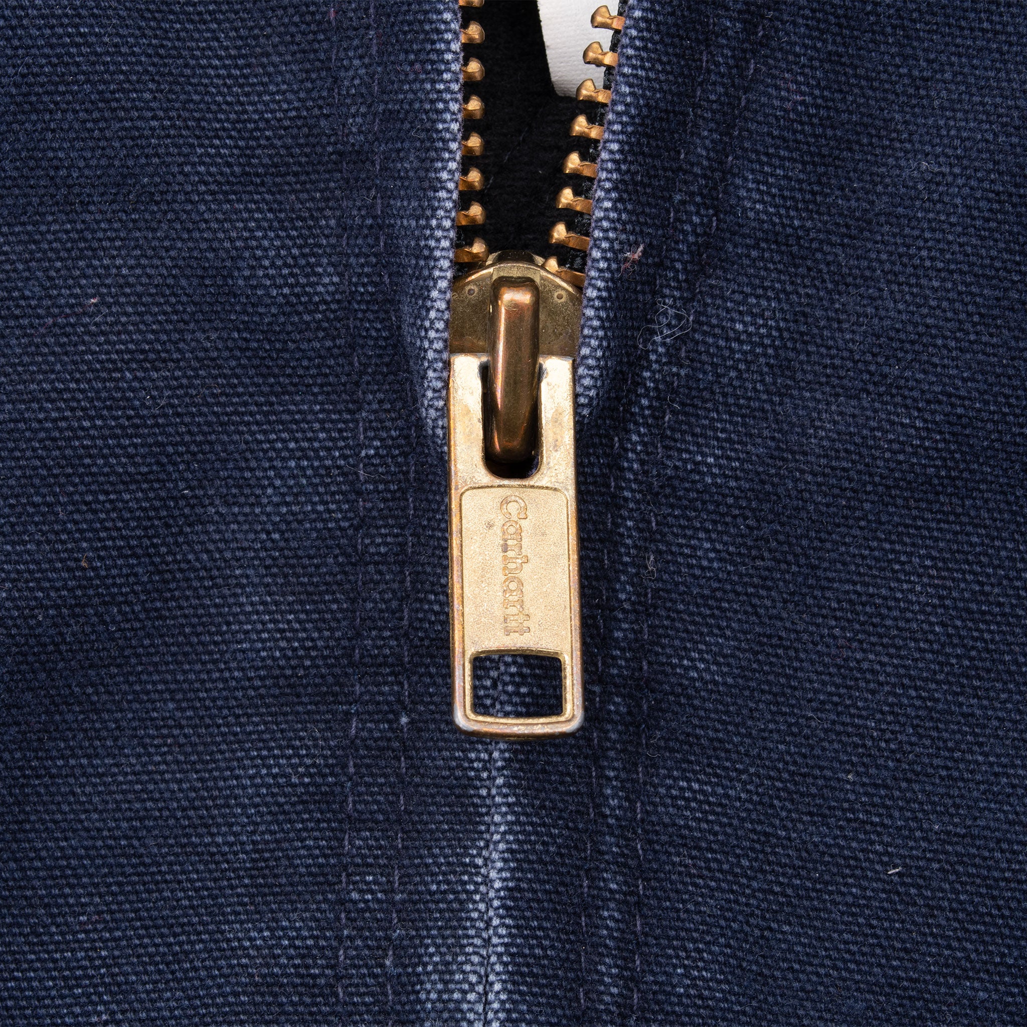 Vintage Carhartt Navy Blue Hooded Active Jacket J130MDT 1990S Size Medium