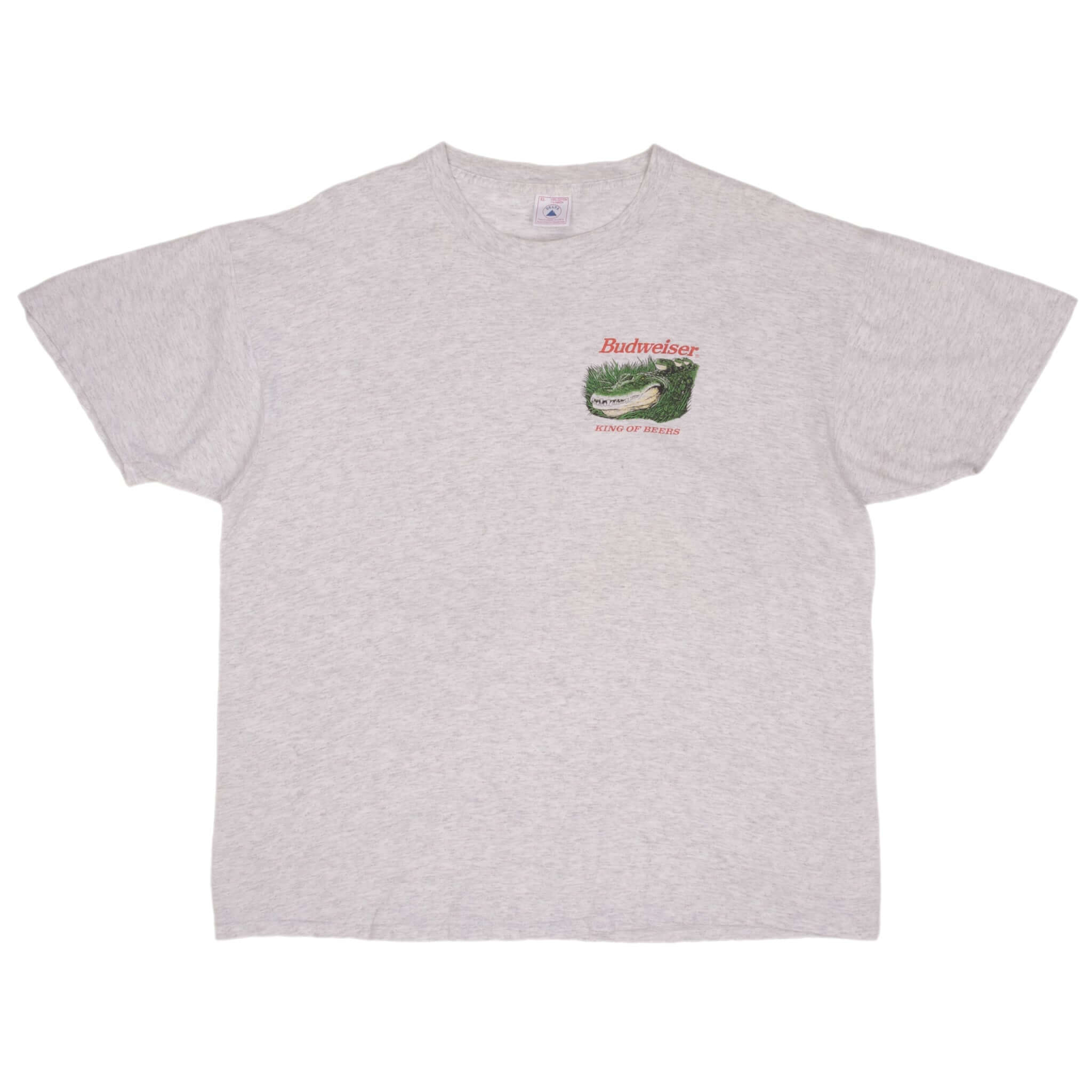 Vintage Budweiser Alligator Tee Shirt 1996 Size XL Made In USA With Single Stitch Sleeves