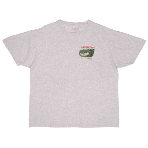 Vintage Budweiser Alligator Tee Shirt 1996 Size XL Made In USA With Single Stitch Sleeves