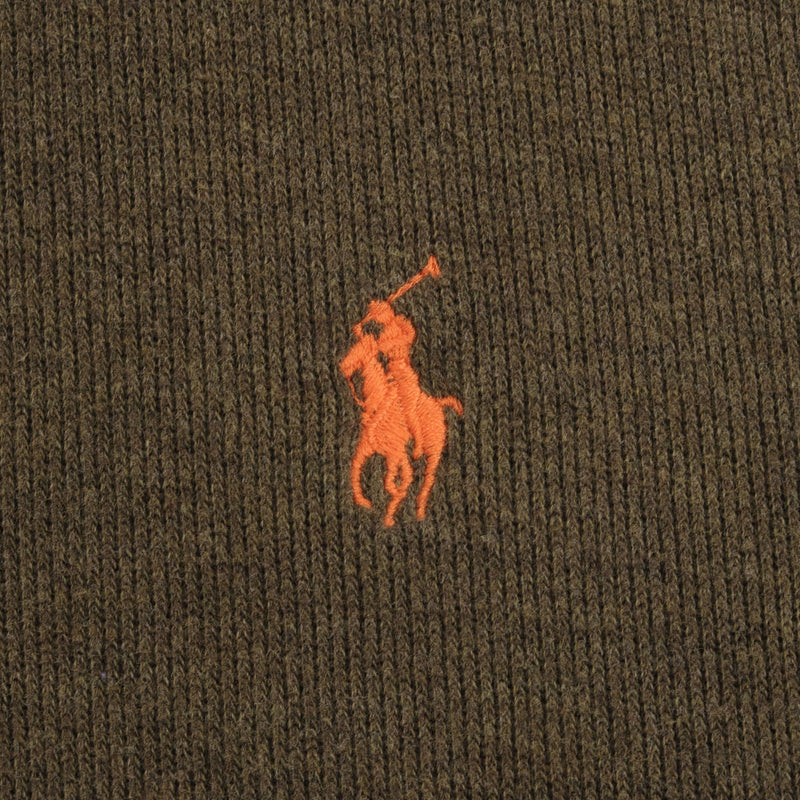 Vintage Polo Ralph Lauren Green Quarter 1/4 Zip Sweater 1990s Size XL