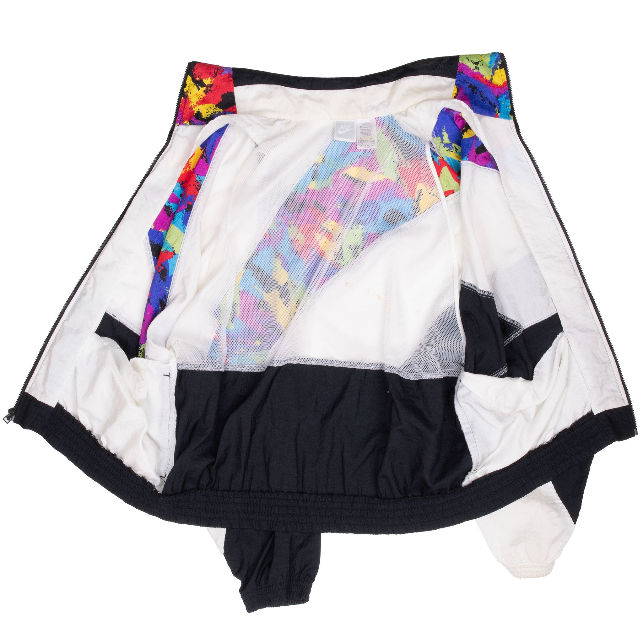 Vintage Nike Rainbow Windbreaker Jacket Late 1980S Size Large