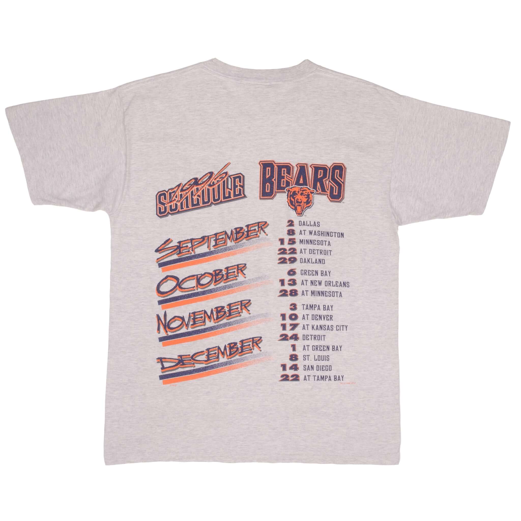 Vintage NFL Chicago Bears 1996 Tee Shirt Size Large Made In Usa