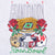 Close-up of 1994 UCLA-Wisconsin Rose Bowl embroidery with helmets, roses, and stadium