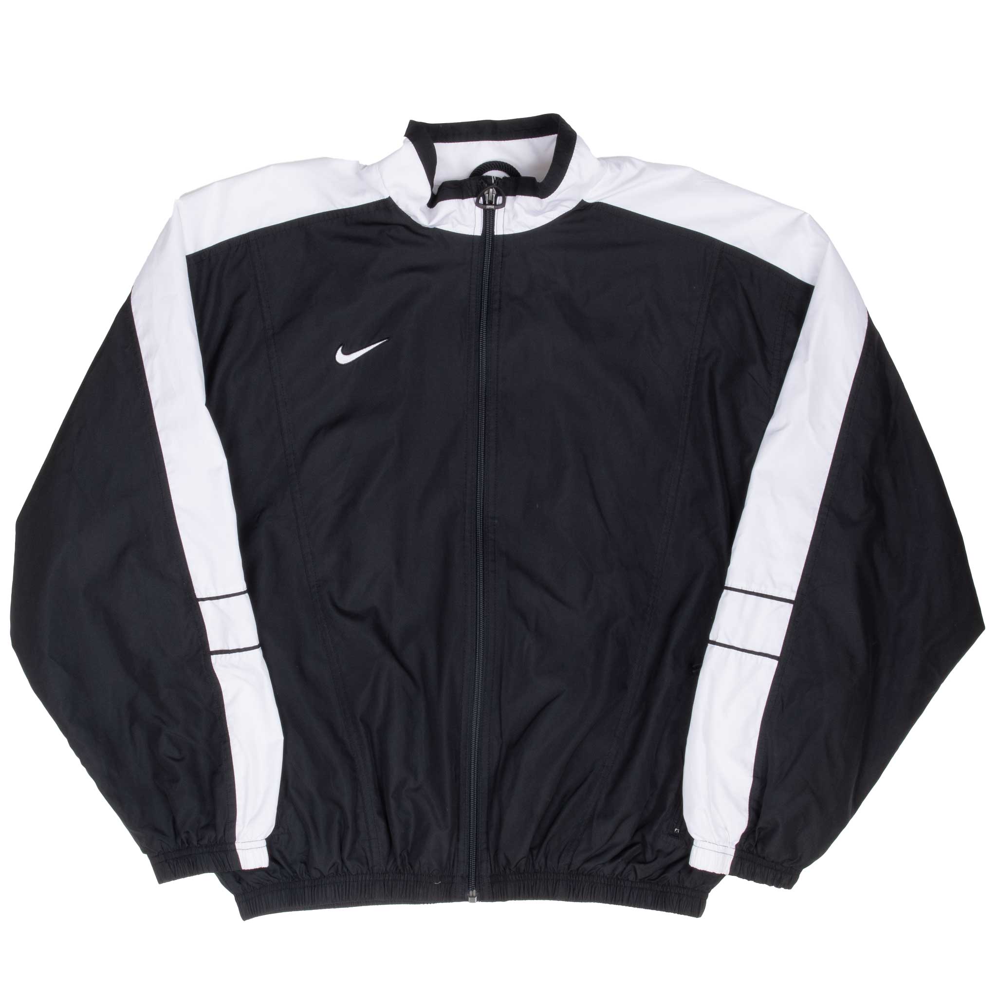 Vintage Nike Classic Swoosh Black Windbreaker Jacket 2000S Size Large