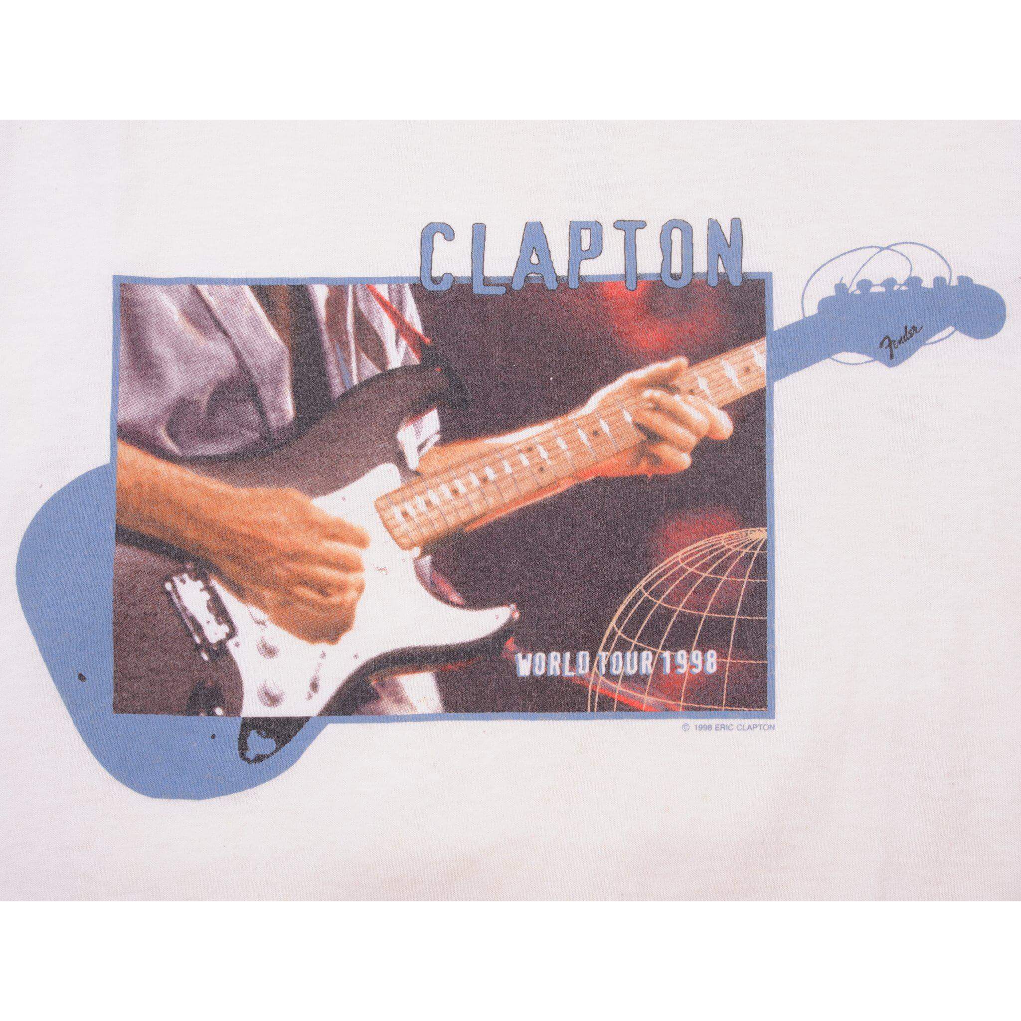 VINTAGE ERIC CLAPTON TEE SHIRT WORLD TOUR 1998  SIZE XL