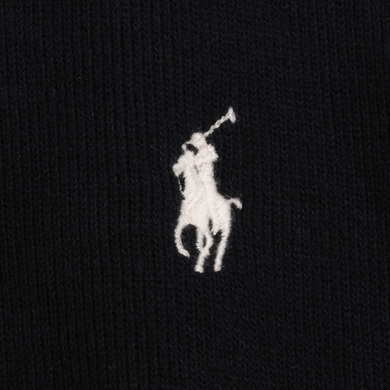 Vintage Polo Ralph Lauren Black Quarter 1/4 Zip Sweater 1990s Size XL