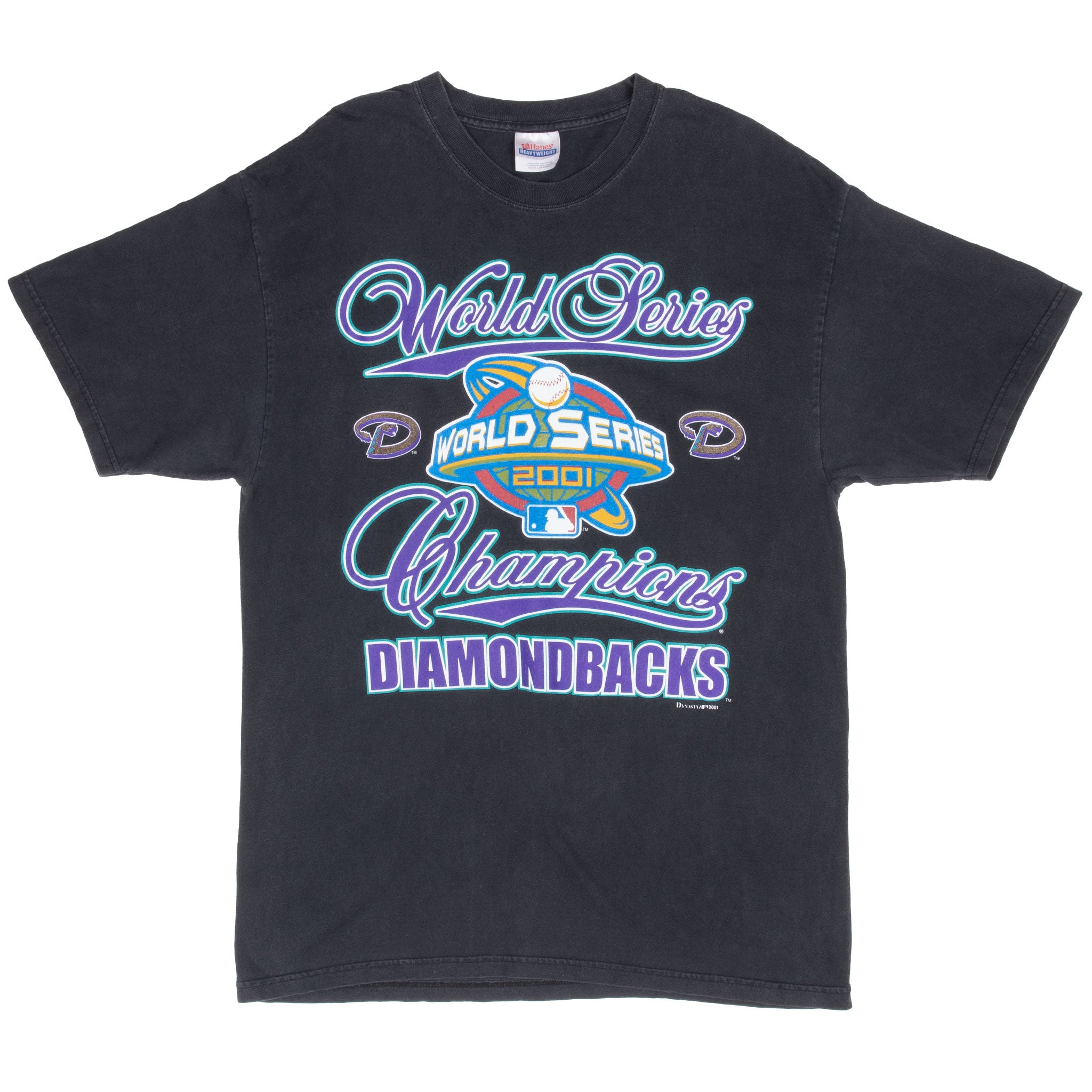Vintage Mlb Arizona Diamondbacks World Champions 2001 Tee Shirt Size Large