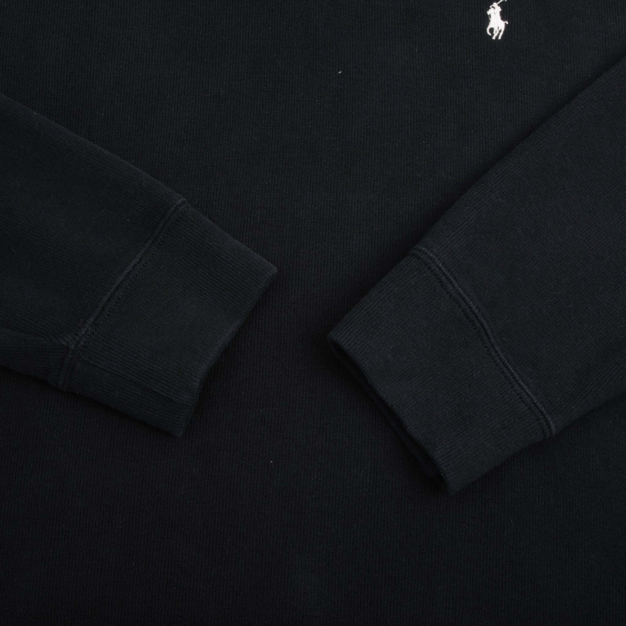 Vintage Polo Ralph Lauren Black Quarter 1/4 Zip Sweater 1990s Size XL