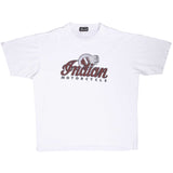 Vintage Indian Motocycle Biker Tee Shirt 1990S Size 2XL With Single Stitch Sleeves