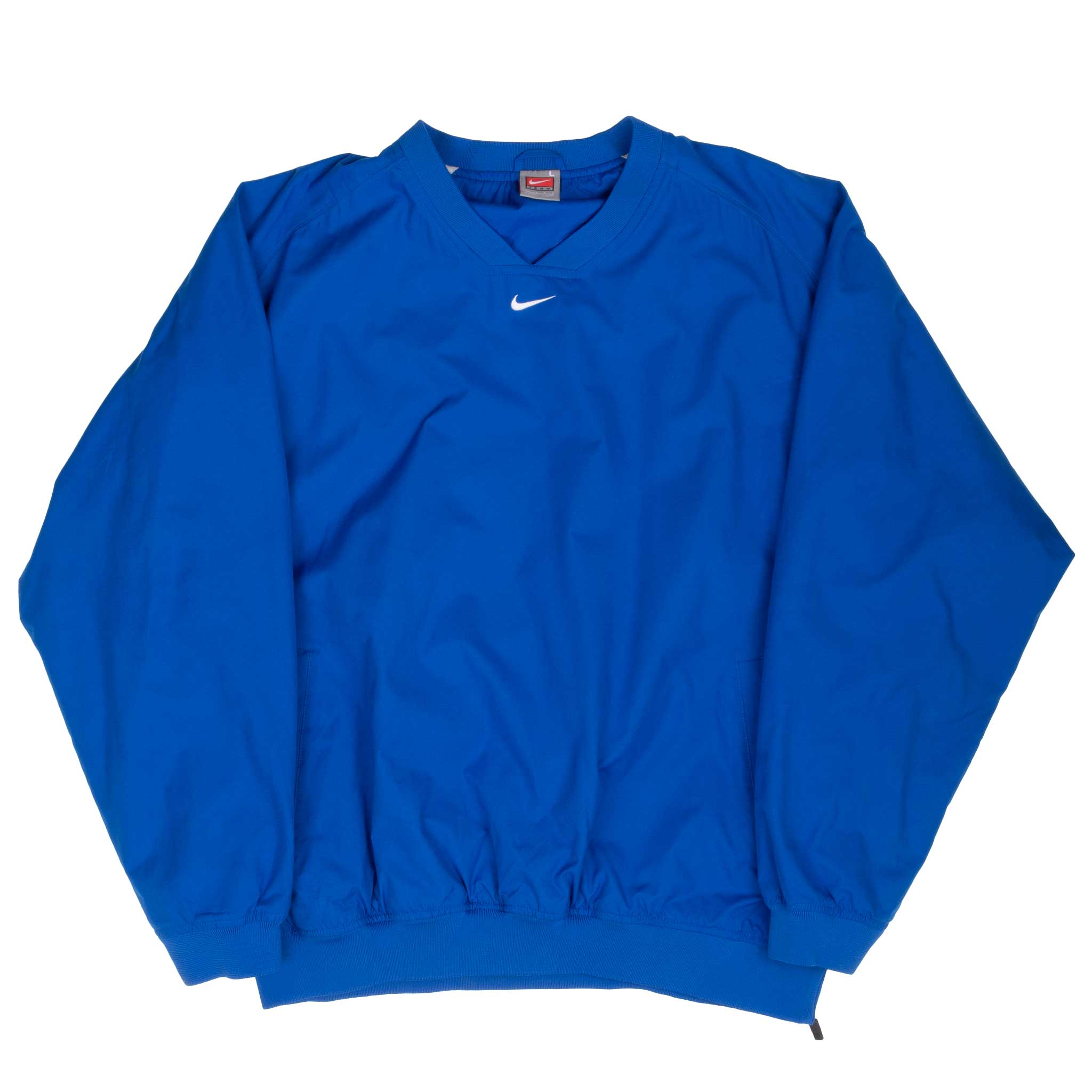 Vintage Nike Center Swoosh Blue Windbreaker Pullover Jacket 2000S Size Large