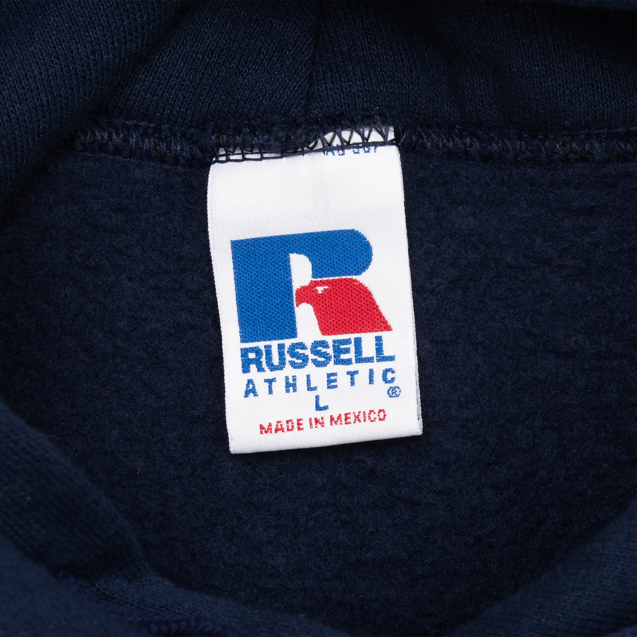 Vintage Russell Athletic Blue Blank Sweatshirt 1990S Size Large Made In Usa