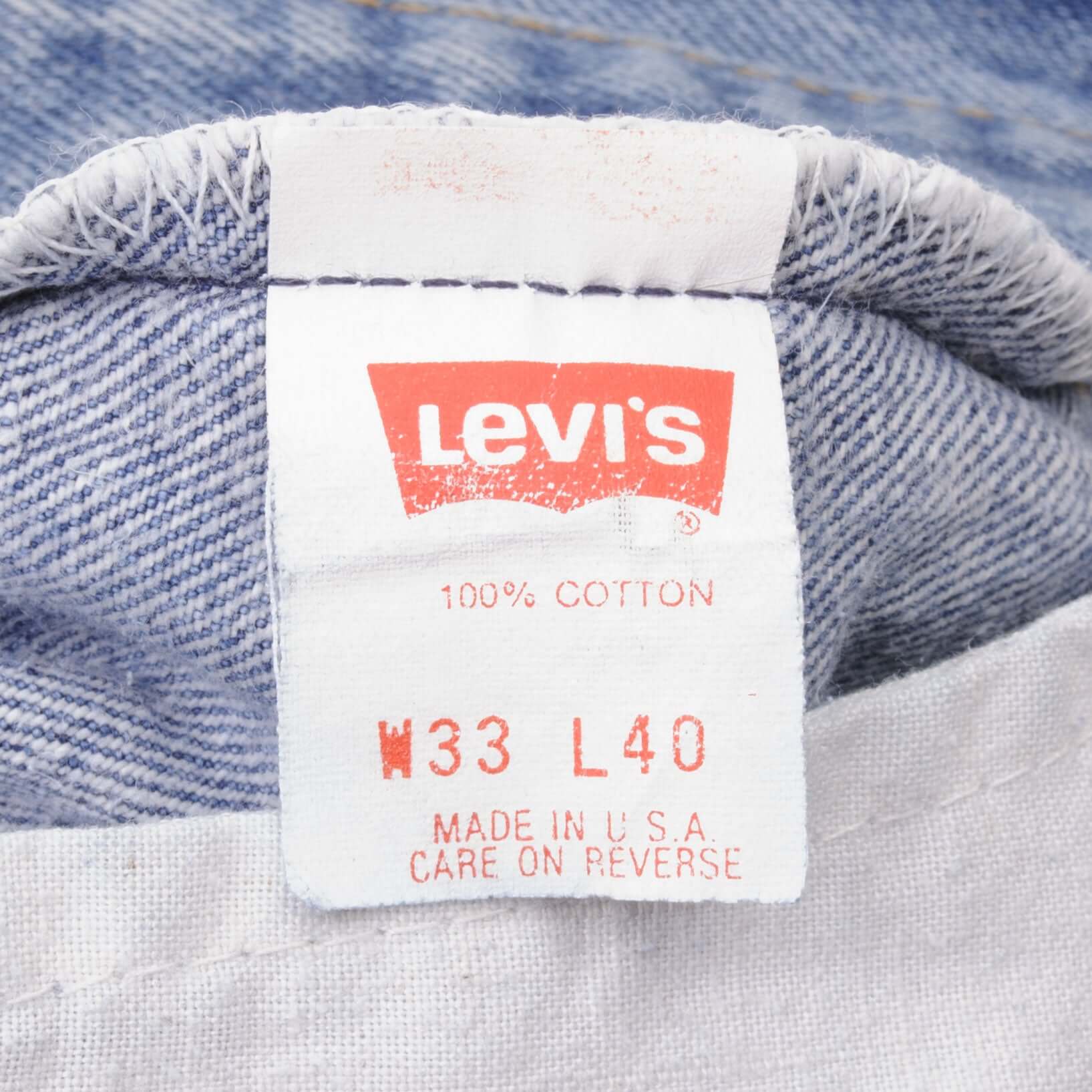 Beautiful Indigo Levis 501 Jeans 1980s Made in USA with Medium Wash  Size on tag 33X40 Actual Size 31X36  Back Button #552