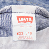 Beautiful Indigo Levis 501 Jeans 1980s Made in USA with Medium Wash  Size on tag 33X40 Actual Size 31X36  Back Button #552
