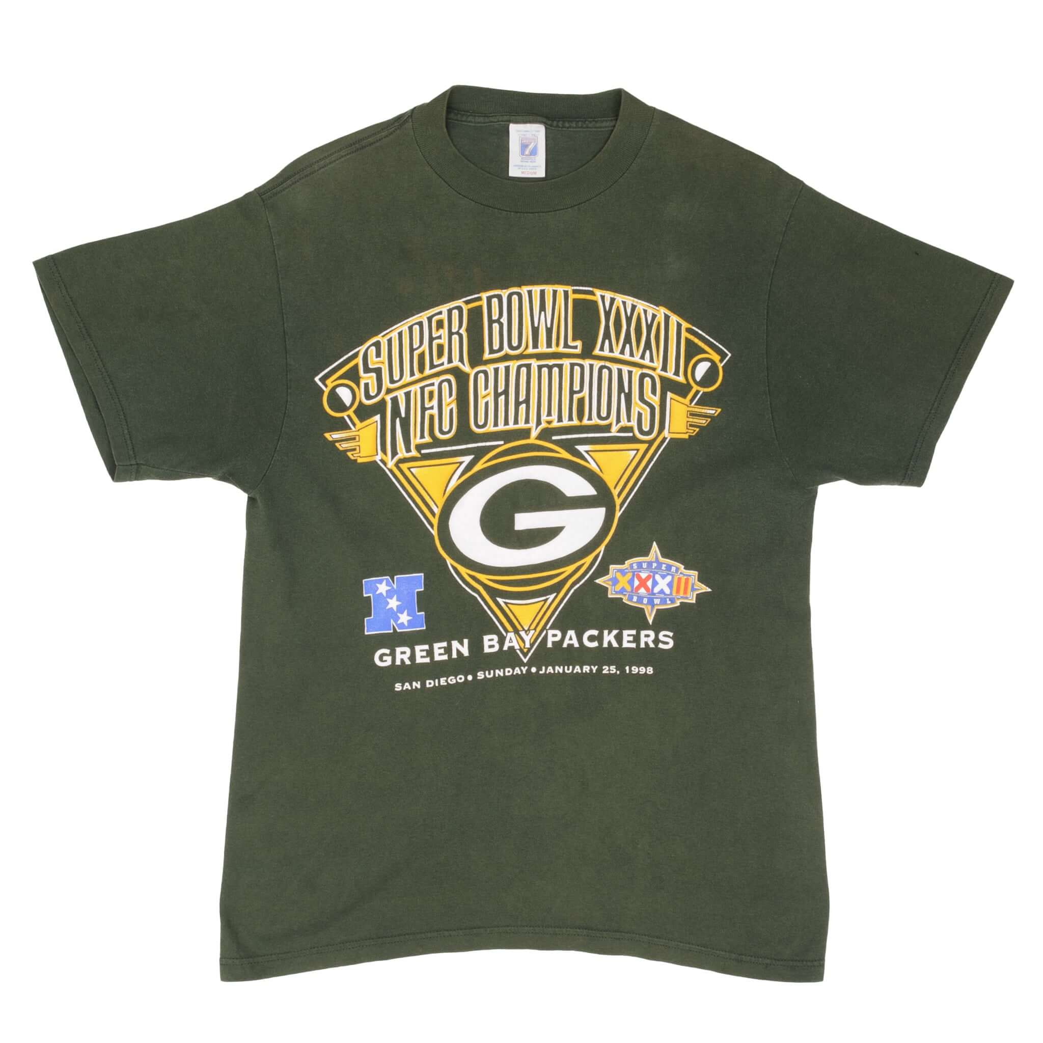 Vintage NFL Green Bay Packers Super Bowl 1998 Tee Shirt Size Medium