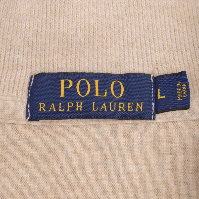 Polo Ralph Lauren Beige Quarter 1/4 Zip Sweater Size Large