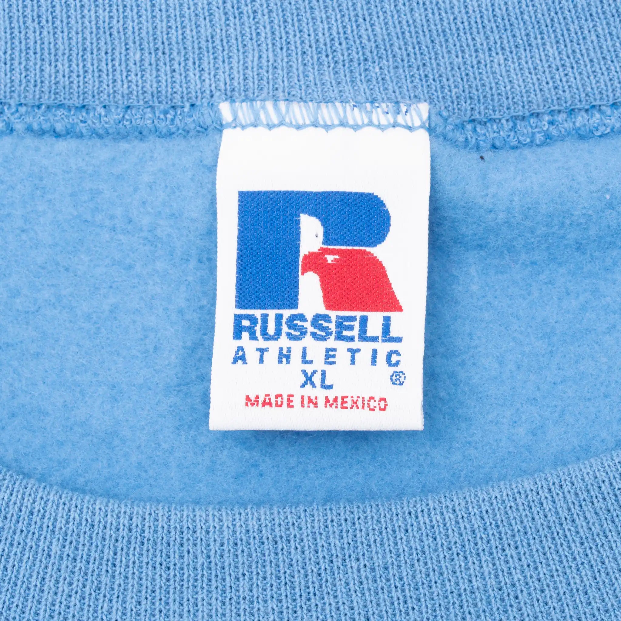 VINTAGE RUSSELL ATHLETIC BLANK BLUE SWEATSHIRT 1990S SIZE XL DEADSTOCK