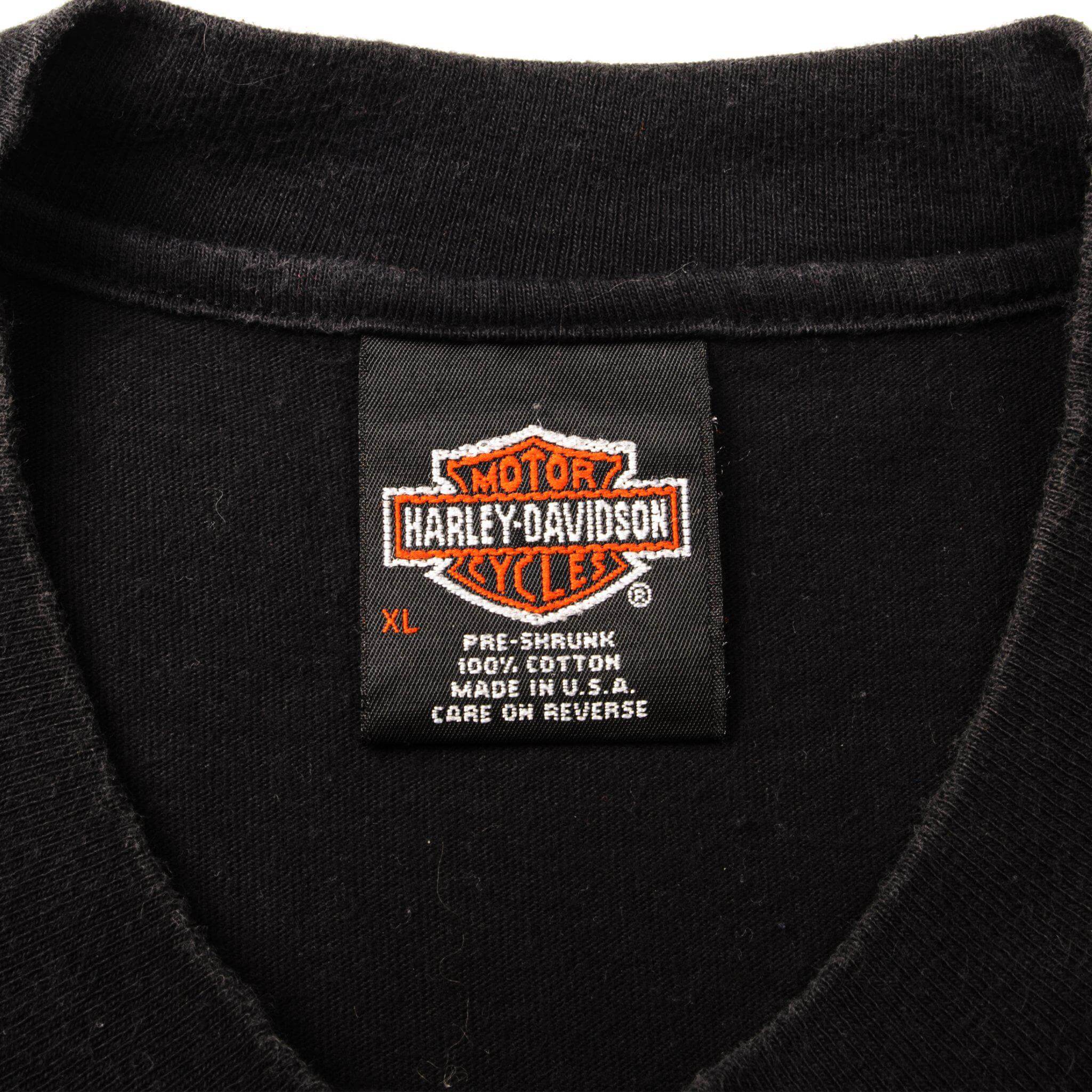 Harley Davidson Hanes Beefy-T Vintage Label Tag 1996 1990s 90s