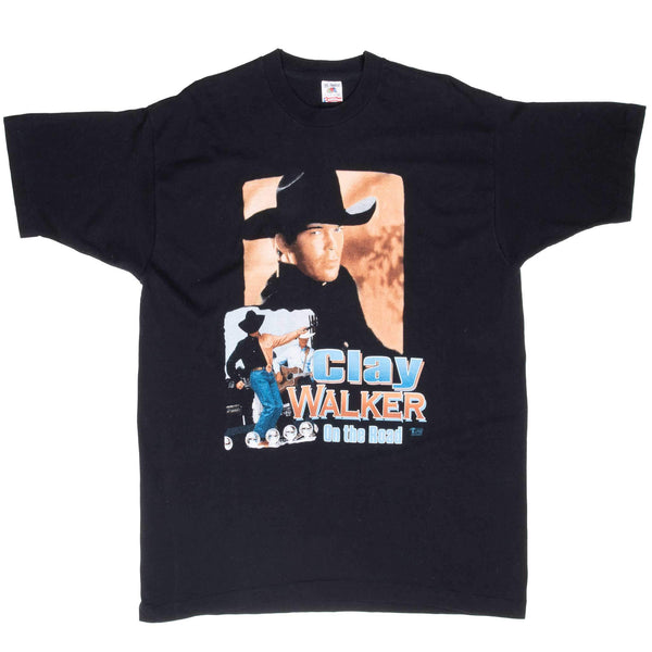 Vintage Clay Walker On The Road 1990S Tee Shirt Size Large Made In Usa