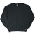 Full front view of black Russell Athletic blank crewneck sweatshirt
